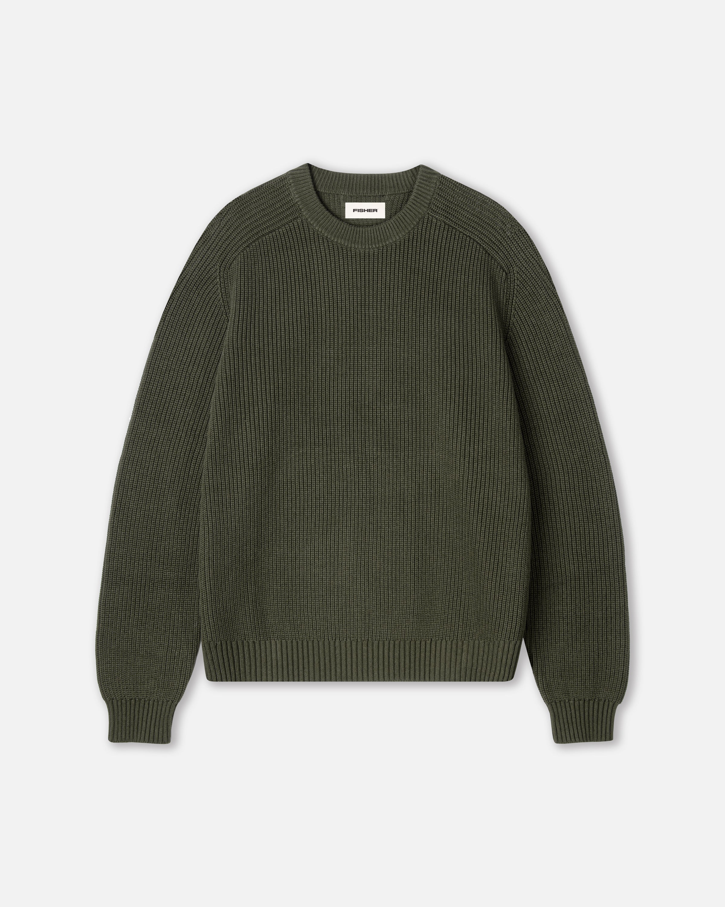 Fisherman Knit Sweater - Olive – Fisher Supply
