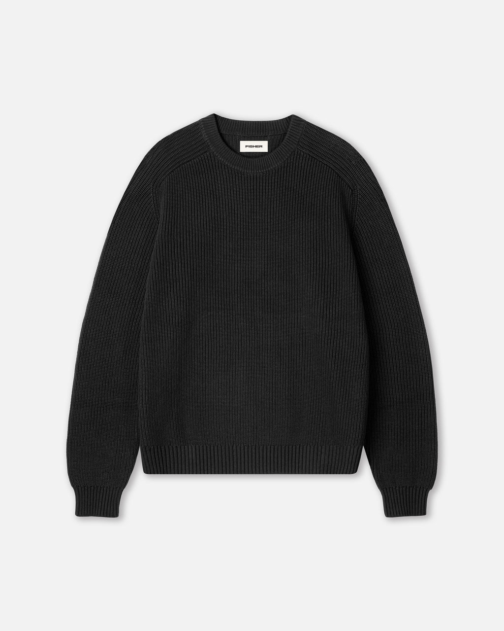 Fisherman Knit Sweater - Black