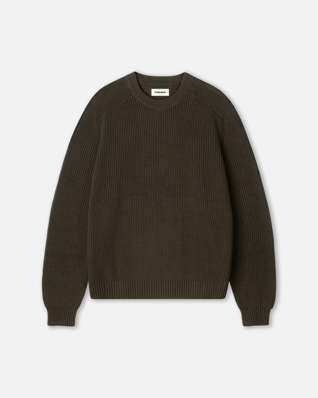 Fisherman Knit Sweater - Brown