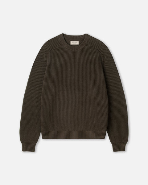 Fisherman Knit Sweater - Brown