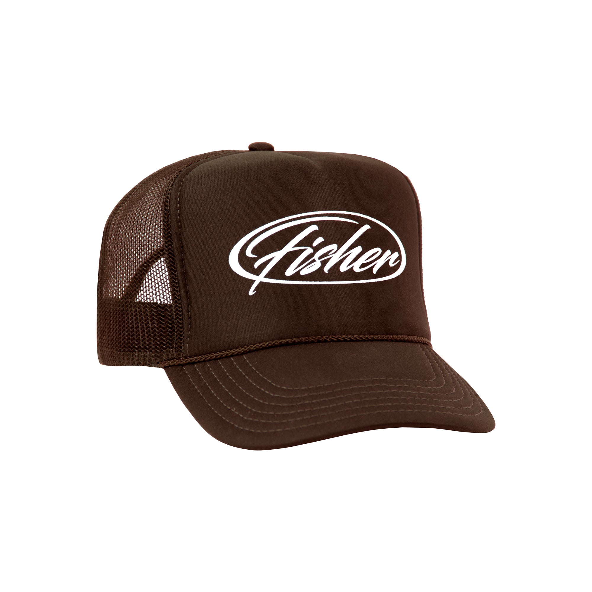 SCRIPT TRUCKER HAT - BROWN