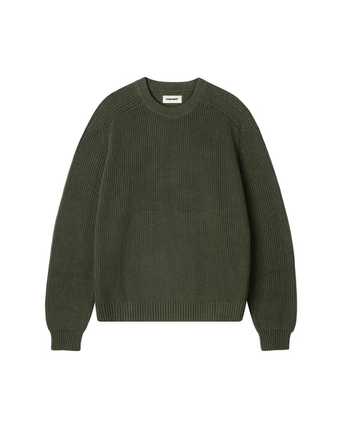 Fisherman Knit Sweater - Olive