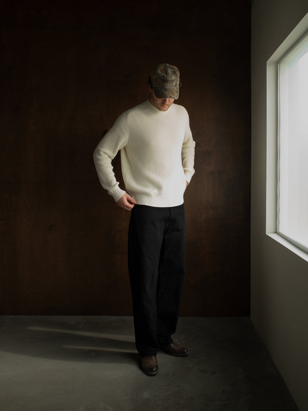 Fisherman Knit Sweater - Ivory