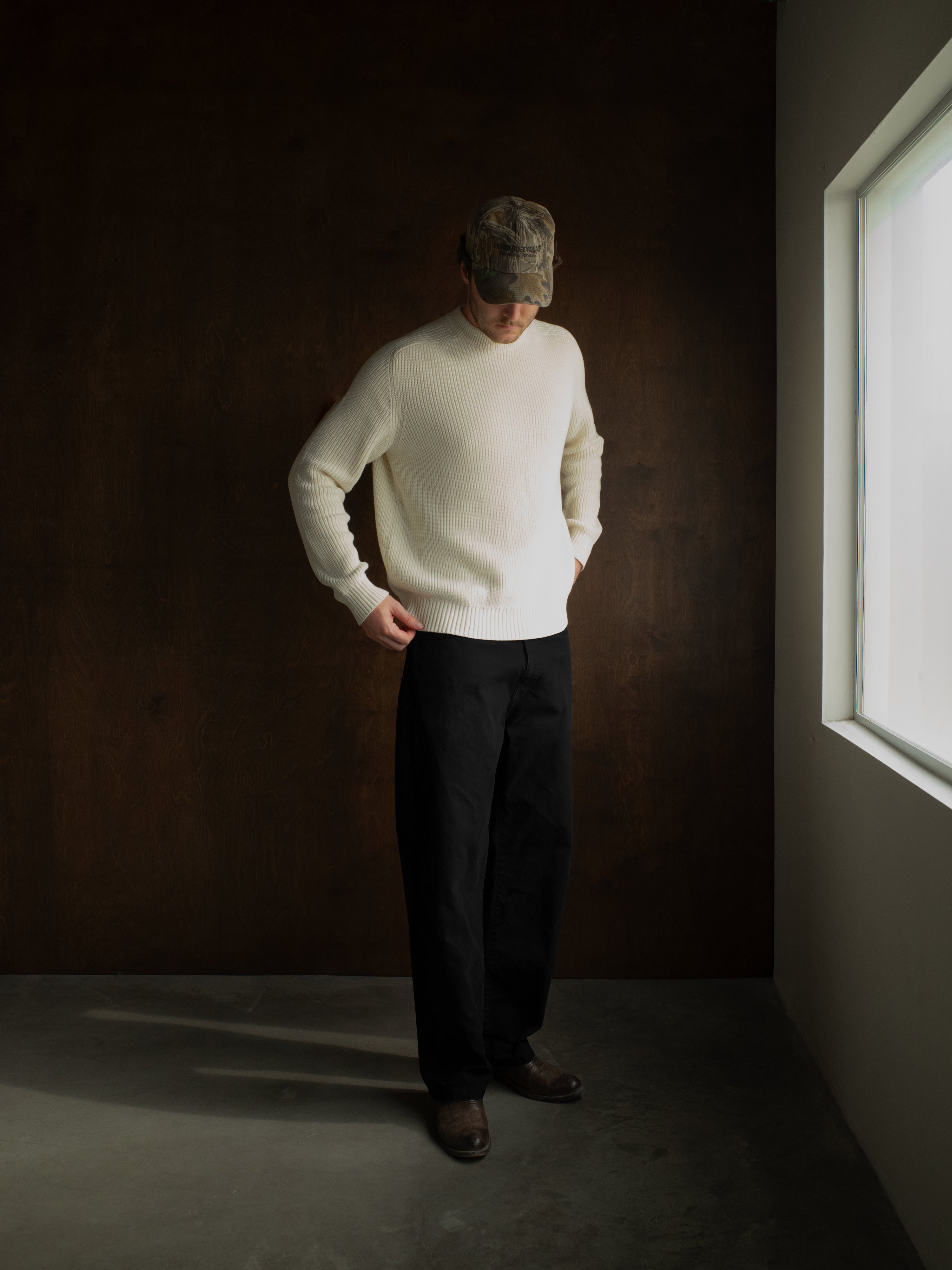 Fisherman Knit Sweater - Ivory