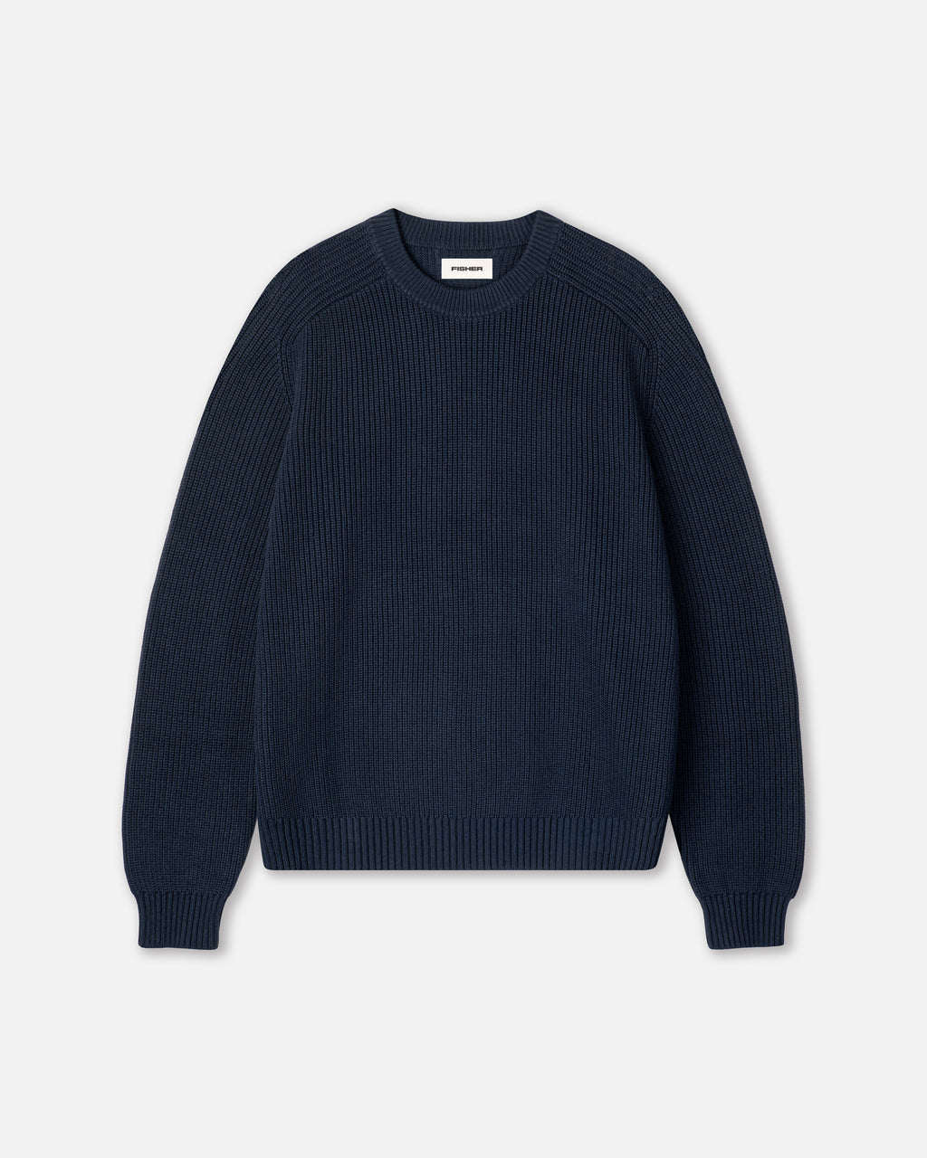 Fisherman Knit Sweater - Navy