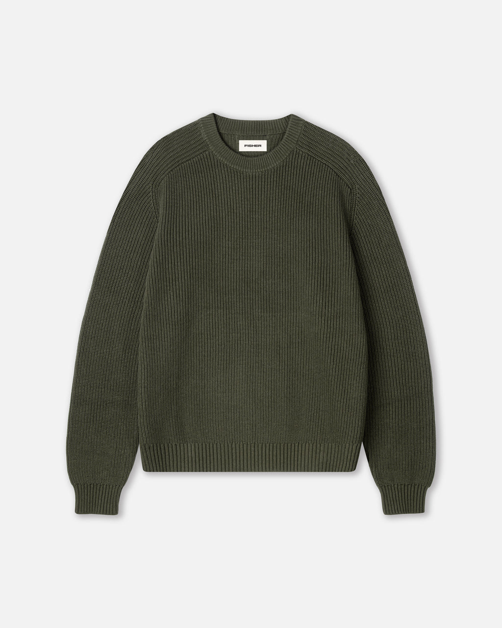 Fisherman Knit Sweater - Olive